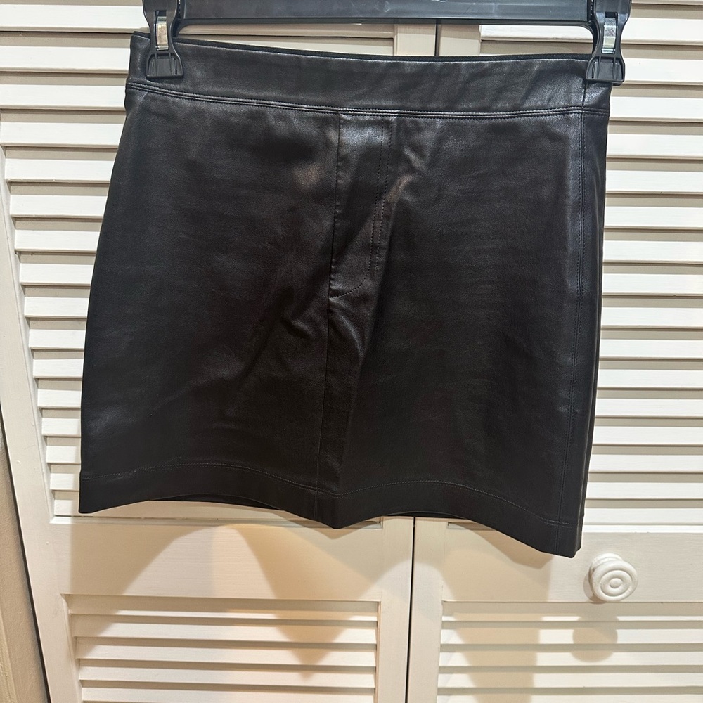 Helmut Lang 100% Lamb Skin Leather Mini Skirt